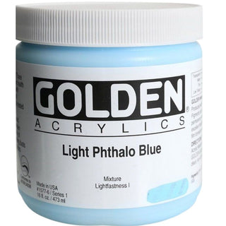 Golden Heavy Body Acrylic Light Phthalo Blue 473ml S.1