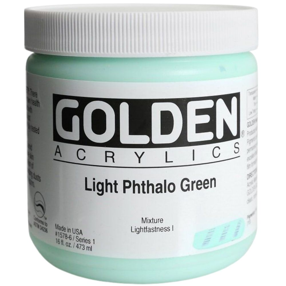 Golden Heavy Body Acrylic Light Phthalo Green 473ml S1.