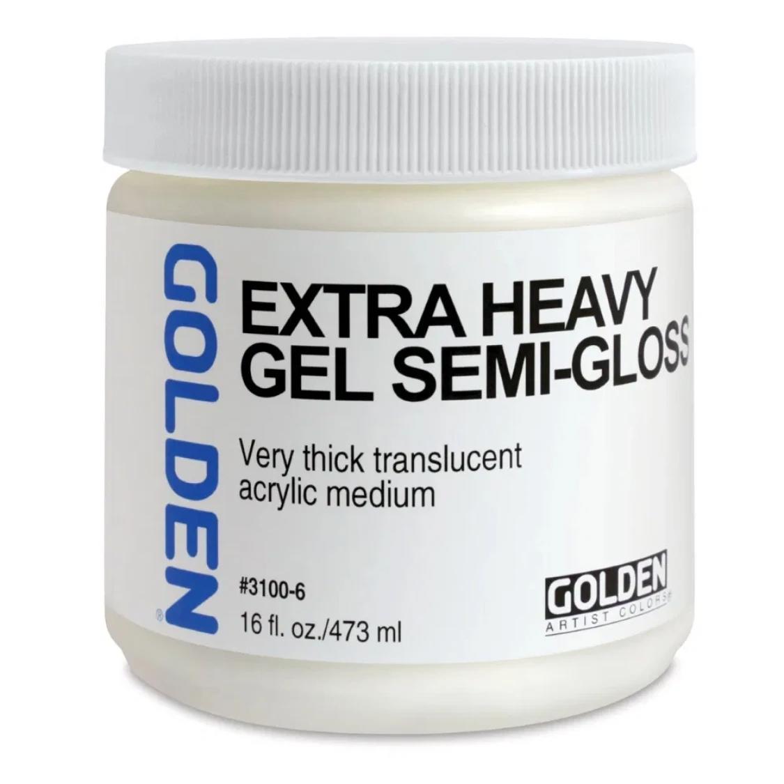 Golden Acrylics Extra Heavy Gel Semi Gloss 473ml