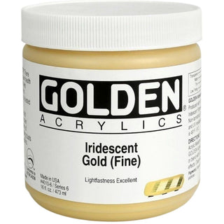 Golden Heavy Body Acrylic Iridescent Gold (Fine)473ml S.6