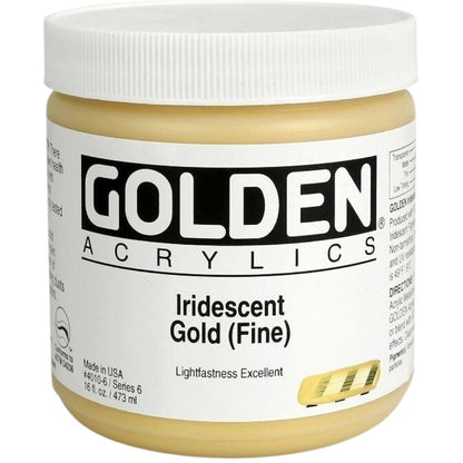 Golden Heavy Body Acrylic Iridescent Gold (Fine)473ml S.6