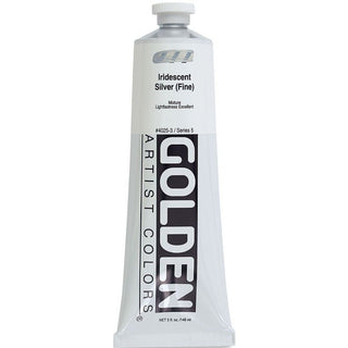Golden Heavy Body Acrylic Iridescent Silver (Fine)148ml S.5
