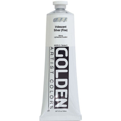 Golden Heavy Body Acrylic Iridescent Silver (Fine)148ml S.5