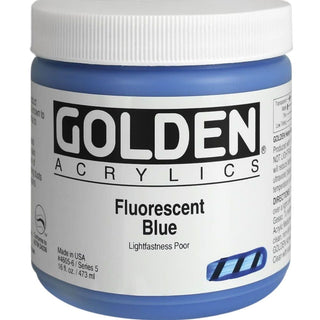 Golden Heavy Body Acrylic Fluorescent Blue 473ml S.5