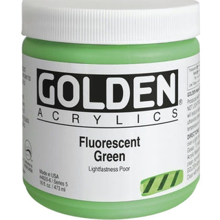 Golden Heavy Body Acrylic Fluorescent Green 473ml S.5