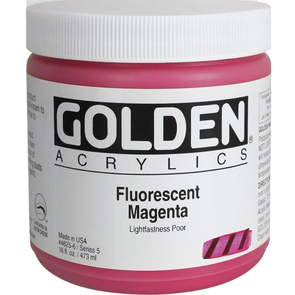 Golden Heavy Body Acrylic Fluorescent Magenta 473ml S.5