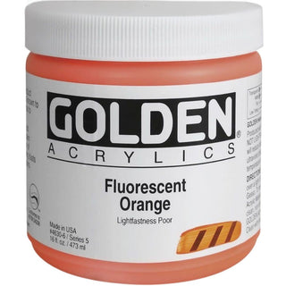 Golden Heavy Body Acrylic Fluorescent Orange 473ml S.5