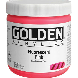 Golden Heavy Body Acrylic Fluorescent Pink 473ml S.5