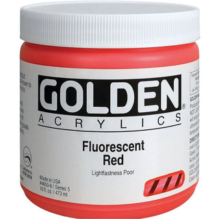 Golden Heavy Body Acrylic Fluorescent Red 473ml S.5