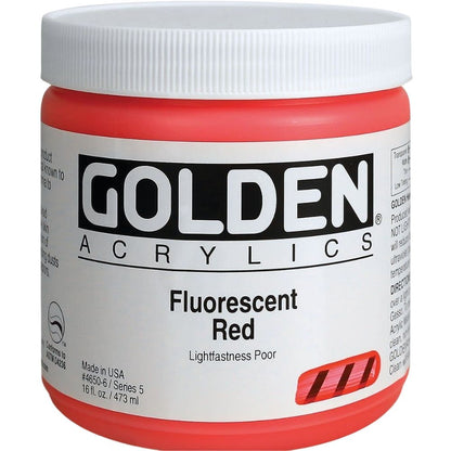 Golden Heavy Body Acrylic Fluorescent Red 473ml S.5
