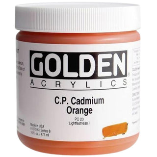 Golden Heavy Body Acrylic Cadmium Orange 473ml S.8