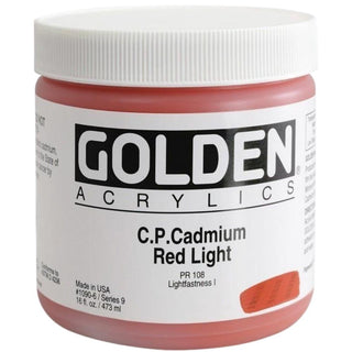 Golden Heavy Body Acrylic Cadmium Red Light 473ml S.9