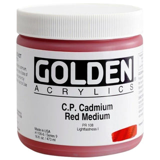 Golden Heavy Body Acrylic Cadmium Red Medium 473ml S.9