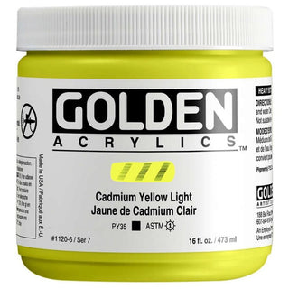 Golden Heavy Body Acrylic Cadmium Yellow Light 473ml S.7