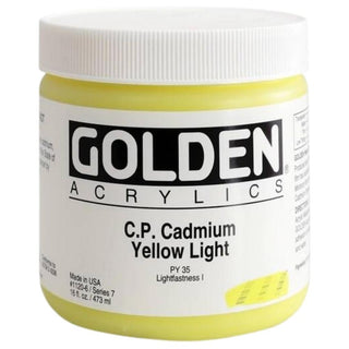 Golden Heavy Body Acrylic Cadmium Yellow Medium 473ml S.7