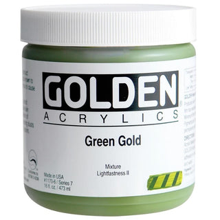 Golden Heavy Body Acrylic Green Gold 473ml S.7