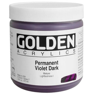 Golden Heavy Body Acrylic Permanent Violet Dark473ml S.7