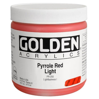 Golden Heavy Body Acrylic Pyrrole Red Light 473ml S.8