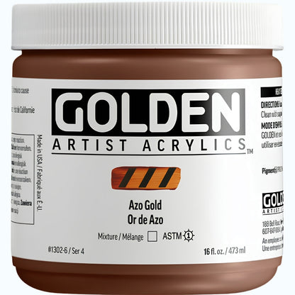 Golden Heavy Body Acrylic Azo Gold 473ml S.4