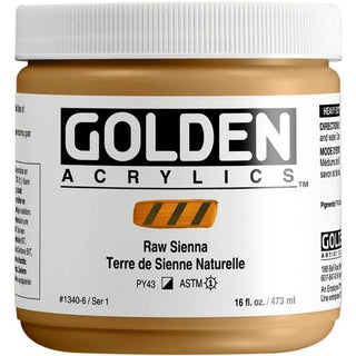 Golden Heavy Body Acrylic Raw Sienna 473ml S.1