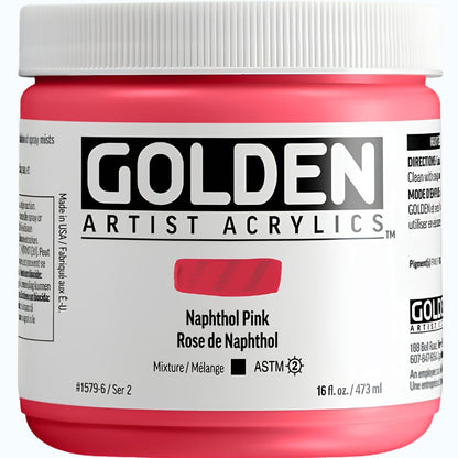 Golden Heavy Body Acrylic Naphthol Pink 473ml S.2