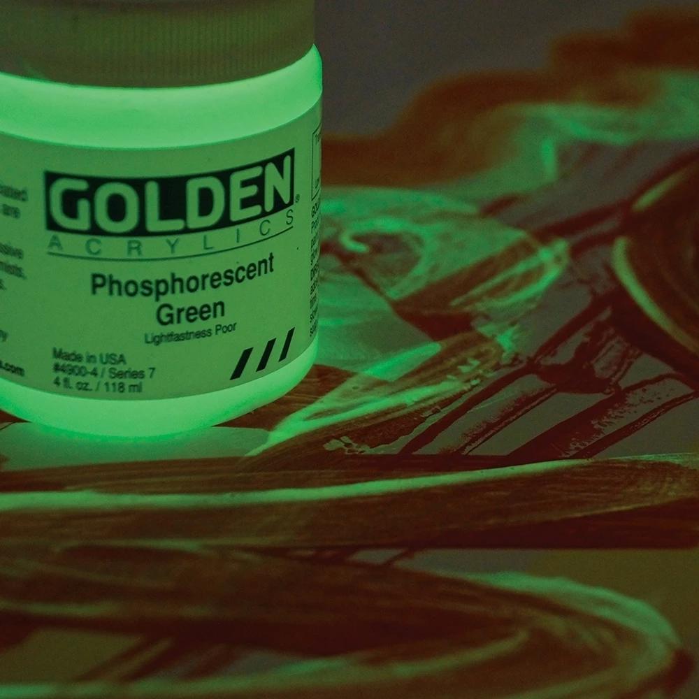 Golden Heavy Body Acrylic Phosphorescent Green 473ml S.7