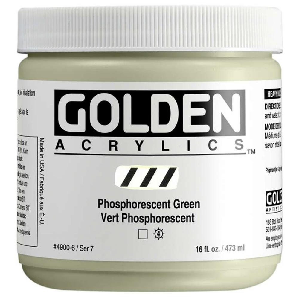 Golden Heavy Body Acrylic Phosphorescent Green 473ml S.7