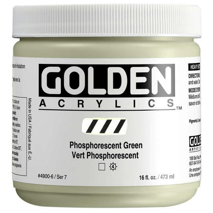 Golden Heavy Body Acrylic Phosphorescent Green 473ml S.7