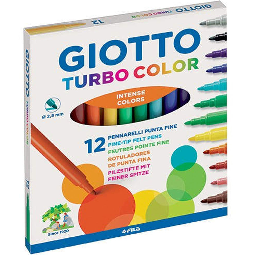 Giotto Turbo Color Keçeli Kalem 12'li