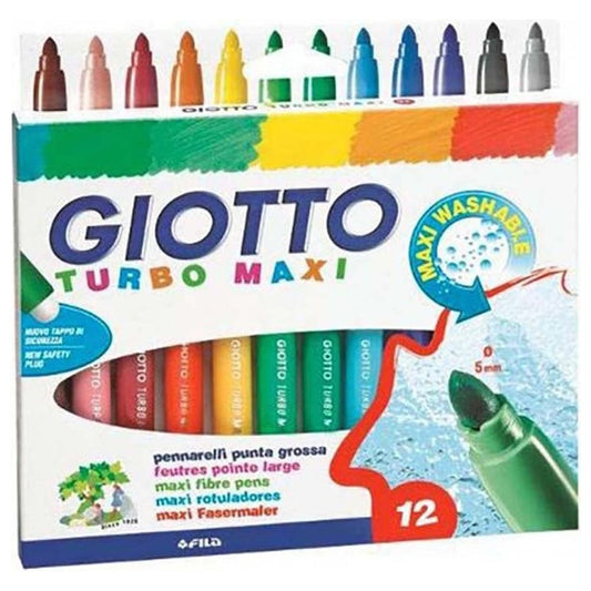 Giotto Turbo Maxi Jumbo Keçeli Kalem 12'li