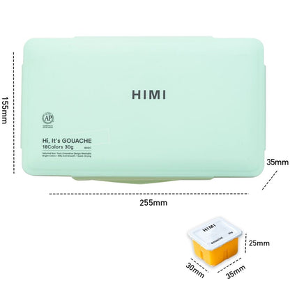 HIMI Twin Cup Gouache Set 18'li (Green Case Edition)