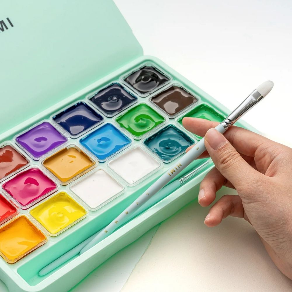 HIMI Twin Cup Gouache Set 18'li (Green Case Edition)