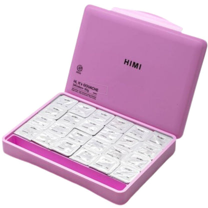 HIMI Twin Cup Gouache Set 24'lü+3 Brushes (Pink Case Edition)