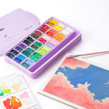 HIMI Twin Cup Gouache Set 36'lı (Purple Case Edition)