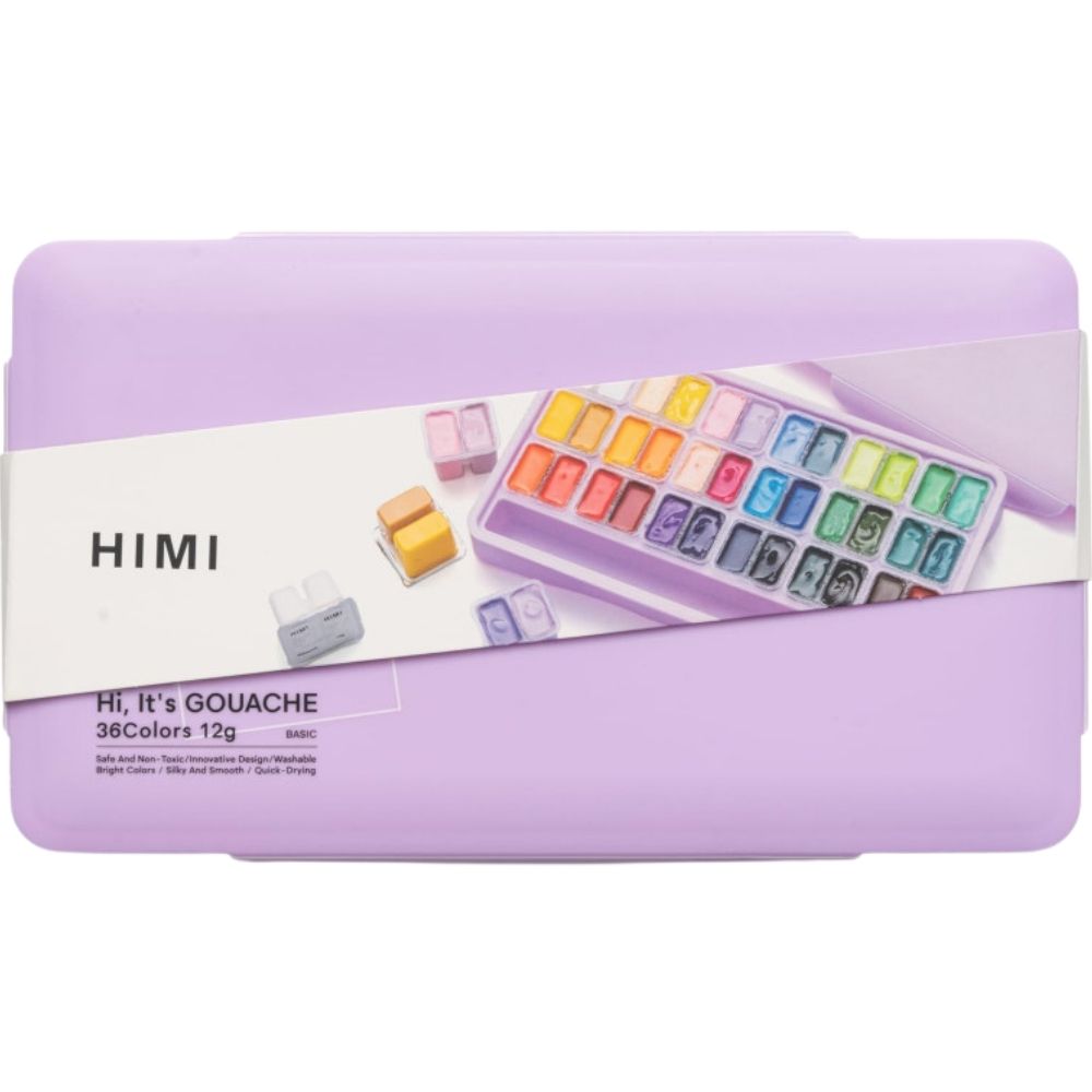 HIMI Twin Cup Gouache Set 36'lı (Purple Case Edition)