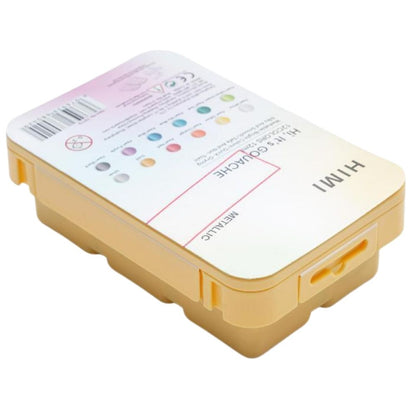 HIMI Twin Cup Gouache Set 12'li  (Yellow Case - Metallic Edition)