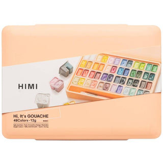 HIMI Twin Cup Gouache Set 48'li (Peach Fuzz Case Edition)