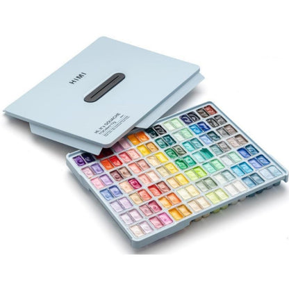 HIMI Twin Cup Gouache Set 112'li (Ice Blue Case Edition)
