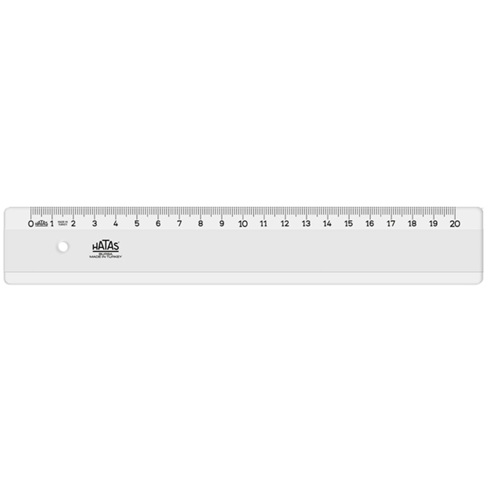 Hatas Plastik Cetvel 20cm