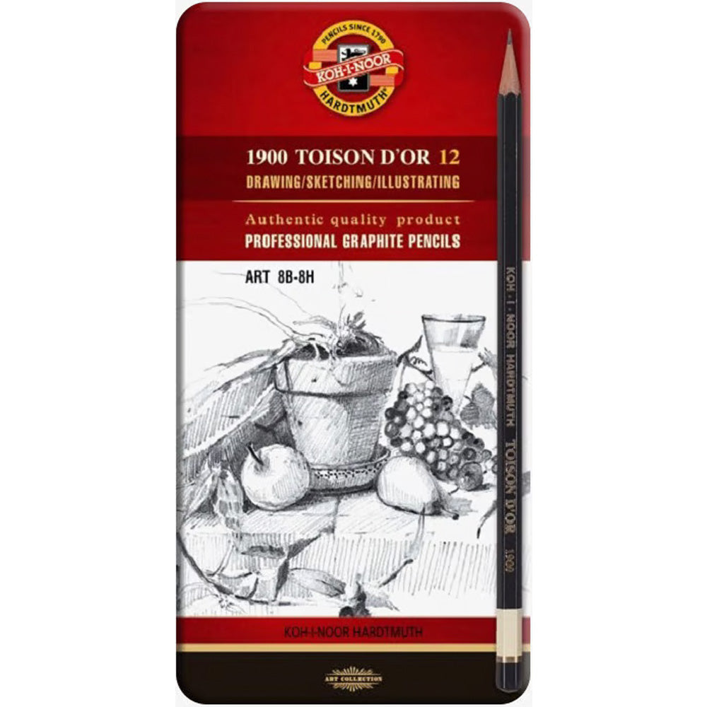 Koh-I-Noor Toison D'Or Graphite Pencils 1900 12'li Set