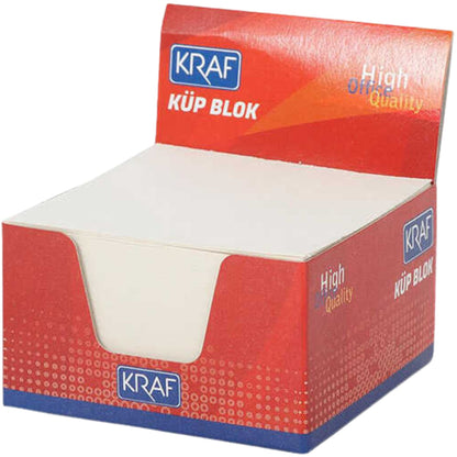 Kraf Küp Blok Beyaz 8X8cm