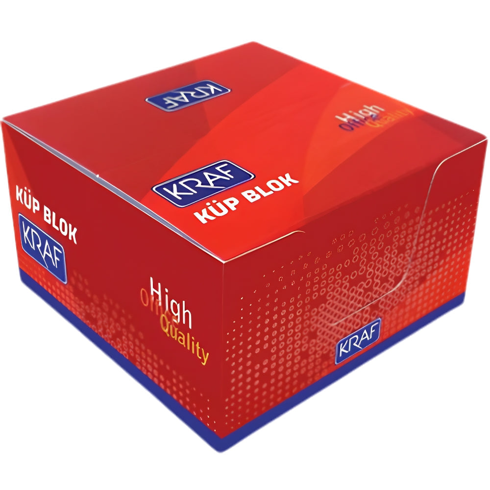 Kraf Küp Blok Beyaz 8X8cm