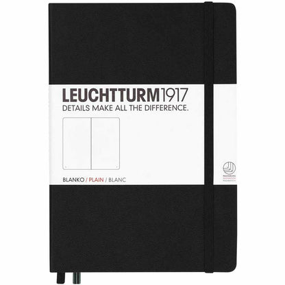 Leuchtturm 1917 Notebook Medium A5 Hardcover 251 Pages Plain Black