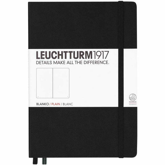 Leuchtturm 1917 Notebook Medium A5 Hardcover 251 Pages Plain Black