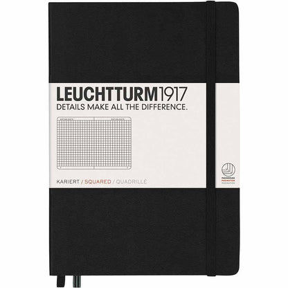Leuchtturm 1917 Notebook Medium A5 Hardcover 251 Pages Squared Black