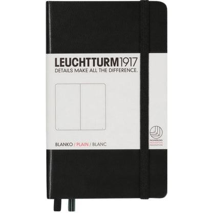 Leuchtturm 1917 Notebook Pocket A6 Hardcover 187 Pages Plain Black
