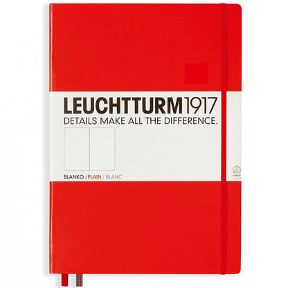 Leuchtturm 1917 Notebook Master Classic A4+ Hardcover 235 Pages Plain Red