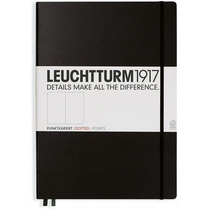 Leuchtturm 1917 Notebook Master Classic A4+ Hardcover 235 Pages Dotted Black