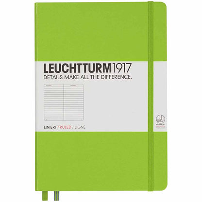 Leuchtturm 1917 Notebook Medium A5 Hardcover 251 Pages Ruled Lime