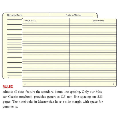 Leuchtturm 1917 Notebook Medium A5 Hardcover 251 Pages Ruled White